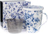 McIntosh Always In Bloom Fine Bone China (15 oz) Tea Mug with Infuser and Lid in Matching Gift Box...