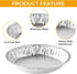 The Baker Celebrations Aluminum Foil Baking Pie Pans – 8 inch (7 inch Inner Diameter) Disposable Plates - Made in USA (Pack of 25)...