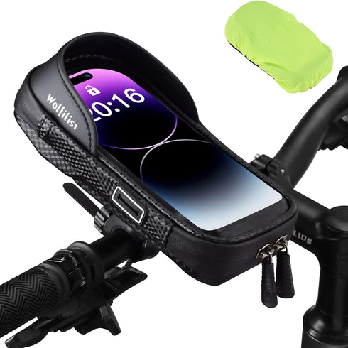 Bike Phone Holder EVA Waterproof Bike Front Frame Bag Top Tube Bike Bag Bicycle Phone Mount Cycling Pouch with Rain Cover Bike Accessories Gifts f...