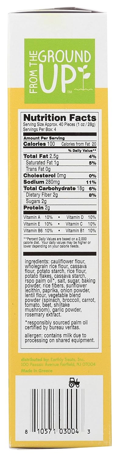 From The Ground Up, Cauliflower Crackers Sea Salt, 4 Ounce...