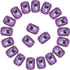 Sew on Rhinestones 50pcs Rectangle Octagon Shaped Rhinestones in Silver Settings Flatback Glass Rhinestone,13x18 mm,Light Purple...