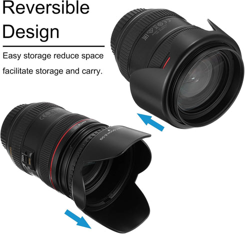 PATIKIL 82mm Camera Lens Hood, Reversible Flower Lens Hood Protector with Cloth for Anti-Reflection Blocks Excess Sunlight Enhance Photography for...