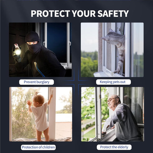 Window Sash Locks, 4 Pack Window Latches Replacement Sash Locks White Screw Hole Spacing 21mm/0.8in Fits Vinyl Single or Double and Vertical or Ho...