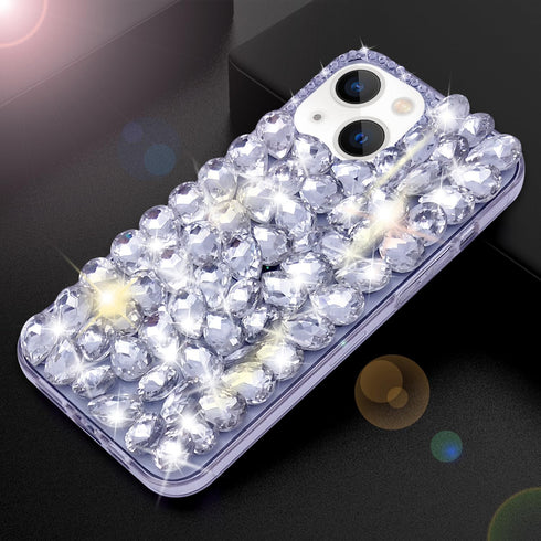 Bonitec Compatible with iPhone 13 Case for Women 3D Glitter Sparkle Bling Case Luxury Shiny Crystal Rhinestone Diamond Bumper Clear Gems Cute Prot...