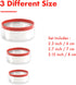 3 Pcs Round Cookie Cutters - Circle Biscuit Cutter for Baking, 0.4mm Food-Grade Stainless Steel, Red Soft Rubber Top for Protection...