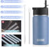 koodee Water Bottle with Straw-12 oz Stainless Steel Double Wall Vacuum Insulated Water Bottle for School, BPA Free (Royal Blue)...