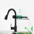SinLoon Kitchen Faucet Sponge Holder, Sink Caddy Organizer, Space Aluminum Soap Dish Brush Rack Hanging for Kitchen & Bathroom Accessories(Black)...