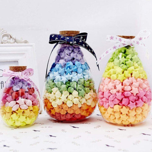 Origami Paper Stars, Colorful Handcraft Origami Lucky Star Paper DIY Paper Arts Creativity Hand Art Crafts (four-leaf clover (540) sheets)...