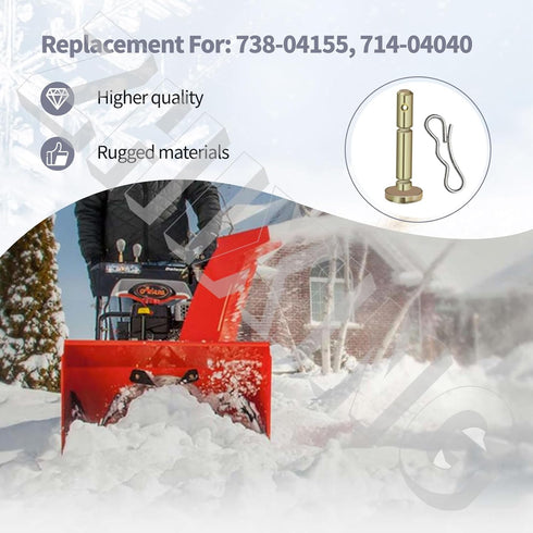 738-04155 Shear Pins(1/4" x 1-3/4") with Clips Compatible with Craftsman/Troy-Bilt/Yard-Man 900 Series Two-Stage Snow Thrower Models, 2007 and Aft...