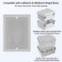LeMotech 2pc Junction Box Mounting Plate ABS Plastic Internal Panel w/Screws for Installation on Electrical Box with Latches 7.56"x5.55"...