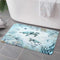 Sea Turtle Bath Rugs for Bathroom, Teal Blue Ocean Beach Coastal Funny Animal Nautical Starfish Fish Non Slip Flannel Bathroom Rug, Dry Fast Water...