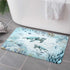 Sea Turtle Bath Rugs for Bathroom, Teal Blue Ocean Beach Coastal Funny Animal Nautical Starfish Fish Non Slip Flannel Bathroom Rug, Dry Fast Water...