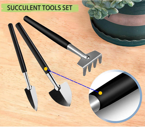 12 Pcs Succulent Tools Set Mini Transplanting Garden Tools Kit for Indoor Gardening Flower Pot Cactus Care...