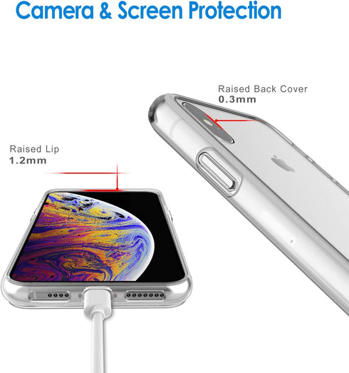 JETech Case for iPhone Xs Max 6.5-Inch, Non-Yellowing Shockproof Phone Bumper Cover, Anti-Scratch Clear Back (Clear)...