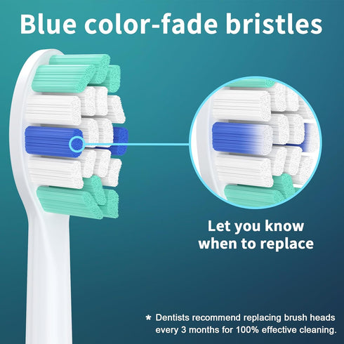Replacement Heads for Philips Sonicare, Brush Head Compatible with Phillips Sonicare Toothbrush Snap-on Handles, 8 Pack...