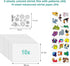 GOLDGE 218 Pcs Shrink Plastic Sheets Kit: 15 Plastic Sheets, Keychains, Hole Punch, and Pencils for Creative Crafts. Ideal for Kids and DIY Projec...