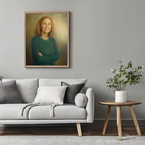 Posterizer 1 pcs-oil painting style of a woman with a serene expression 2-Collectibles & Fine Art Gift for Men Women Entrepreneur Teens Decor for...