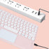 Wireless Keyboard with Touchpad, Ultra-Thin Rechargeable Bluetooth Keyboard Mini Wireless Keyboard with trackpad Round Key for iPad pro/iPad/iOS/M...
