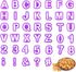 40pcs Alphabet Cookie Cutters Set Purple Plastic Letter Cake Decorating Fondant Number Cutters Mould Tools Fondant Letter and Number Stamps for Su...