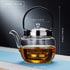 Unbreakable Glass Teapot with Infuser and Lid 1200ml/42.2oz,Heat Resistant Borosilicate Glass Tea Kettle for Blooming Loose Leaf Tea,Mike,Coffee,S...