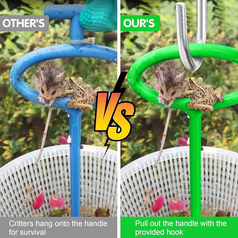 Skimmer Basket Handle, Pool Pool Cleaning Equipment for Inground Pool Fit All Skimmer Basket, Removable Handle Design (Green-1 Pack)...