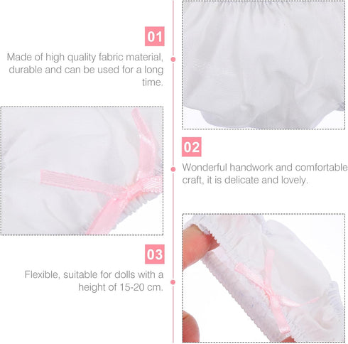 NUOBESTY 2 Pack Baby Diapers Doll Underwear for 14-18 Inch Baby Dolls, Doll...