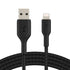 Belkin BoostCharge Braided Lightning Cable - 6.6ft/2M - MFi Certified Apple iPhone Charger USB to Lightning Cable 6ft - iPhone Cable - iPhone Char...