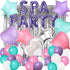 42 Pcs Spa Party Decorations Balloons Spa Theme Birthday Party Supplies Lipstick Cosmetics Balloons for Girls Spa Day Makeup Party (purple)...