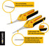 Centurion 201 Hand Pruner Pruning Shear Straight & Upward Curved Stainless Steel Blade Precision Snip (Yellow, 6.5 Inch, Set of 2)...
