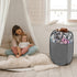 TECHMILLY Pop Up Foldable Laundry Basket, Mesh Laundry Hamper with Reinforced Handles for Dirty Clothes Storage in Dorm, Laundry Room, Bathroom, G...