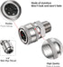 2 Sets NPT 3/8 Inch Stainless Steel Male and Female Quick Connector Kit Pressure Washer Adapters(Internal Thread, External Thread)...