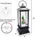 Eldnacele 12" Christmas Musical Snow Globe Lantern USB Lined Batteries Operated Water Glittering Lighted Lantern Santa Claus with 6H Timer Centerp...