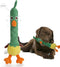 Nocciola 2 in 1 Duck Dog Toy with a Large Rubber Squeaker - Durable Stuffed Squeaky Chew Toys for Aggressive Chewers...