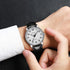 Men's Minimalist Easy Reader Watch Stainless Steel Leather Strap Waterproof Bussiness Casual Mens Quartz Wrist Watch...