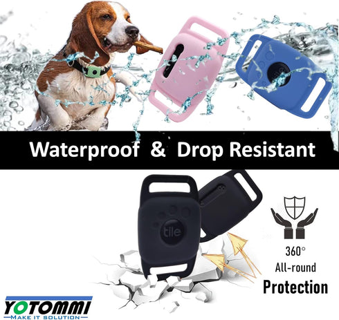 Silicone Case for Tile Mate 2022 for Dog, Protective Cover Sleeve for tilemate Finder for cat pet Collar Necklace Dropper, Secure Holder for Kids ...