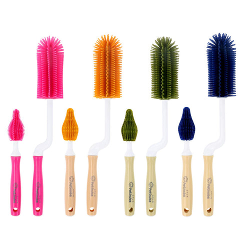 Baby Bottle Cleaning Brush, Soft Brush Baby Bottle Cleaner, Silicone Brush for Bottles and Cups, Suitable for Cleaning All Bottle Types, Silicone ...