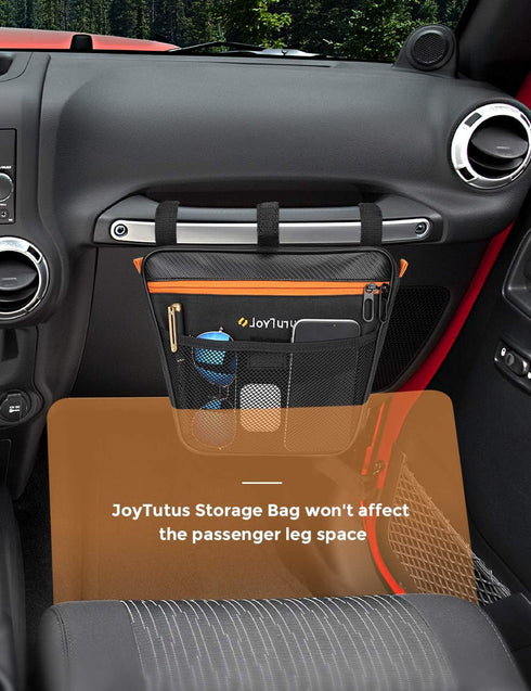 JOYTUTUS Passenger Grab Handle Storage Bag, Phone Holder Storage Organizer Bag, Multi-Purpose Pouch Organizer Bag Compatible with Wrangler CJ YJ T...