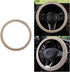 Stretch Elastic Steering Wheel Cover, All-Season Comfort, Warm in Winter & Cool in Summer, Universal 15 Inch Microfiber Breathable Ice Silk, Anti-...