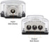 3 Way Power Distribution Block, 1x 0 Gauge in / 3X 4 Gauge Out Amp Power Distribution Ground Distributor Connecting Block for Car Amplifier Audio ...
