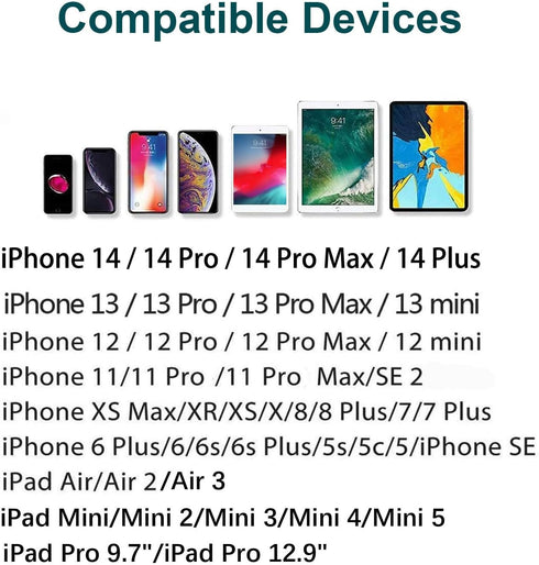 Apple MFi Certified Lightning to HDMI Digital AV Adapter Compatible with iPhone 14, 14 Plus, 14 Pro, 14 Pro Max, 13, 12, Pro Max, XR, XS, X 8 7 6 ...