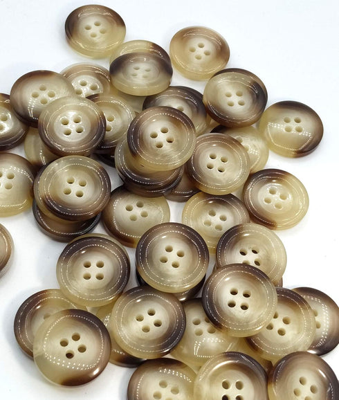 Ecru, Brown and Grey Watercolour Buttons - Horn Buttons for Shirts, Jackets, Americans and Coats - Sewing Accessory - Made and Shipped from Spain ...