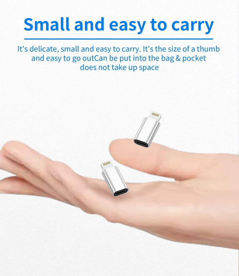 3Pack,USB C to Lightning Adapter,USB-C Female to Lightning Male Adapter,Lightning to USB C,USBC Charging Cable Charger Adaptor for Apple iPhone 12...