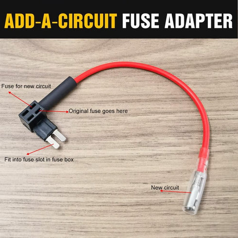 4pcs 12V-24V Add-a-Circuit Micro2 Fuse Tap, Piggy Back Blade Fuse Holder with Wire Harness, 6 pcs Micro 2 Fuse (5A 10A 15A) and Fuse Puller...