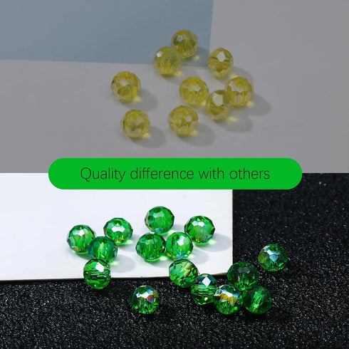 Xilitata 2400Pcs 4mm Faceted Beads for Jewelry Making Crystal beads Faceted Jewelry Beads for Friendship Bracelet Making Kit Craft Beads with Char...