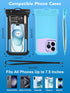 2 Pack Waterproof Phone Pouch- 3D Design 7.5" Waterproof Phone Case for iPhone 15/14/13/12/11 Pro Max Plus Samsung, IPX8 Cellphone Dry Bag Beach C...