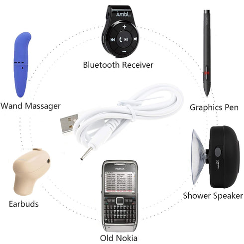 DC Charger Compatible for Stylus Pen HyperGear H2O, for SoundBot SB510 3.0 Shower Speaker Barrel Jack 2.0mm Rechargeable USB Charging Cable for Mi...