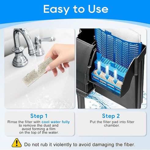 12PCS Ammonia Reducer Filter Pads Compatible with Aqueon Filter 10, Fish Tank Filters Replacement Filter Cartridges for Aqueon Quietflow LED PRO &...