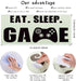 Eat Sleep Game Wall Decal Gamer Boy Wall Stickers Video Game Decor Gaming Controller Decals for Boys Room Kids Bedroom Home Playroom Decor(23.6 x ...