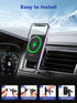 Magnetic Wireless Car Charger, Design for MagSafe Car Mount Charger, Strong Magnetic 15W Fast Charging Car Charger Phone Holder with USB Car Charg...