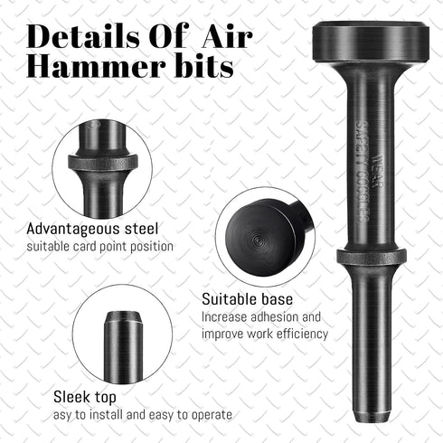 Mudder Smoothing Hammer attachments Tool Pneumatic Hammer Bit Pneumatic Chisel Bit Tool Hammer Accessories (10 x 3 x 3 cm)...
